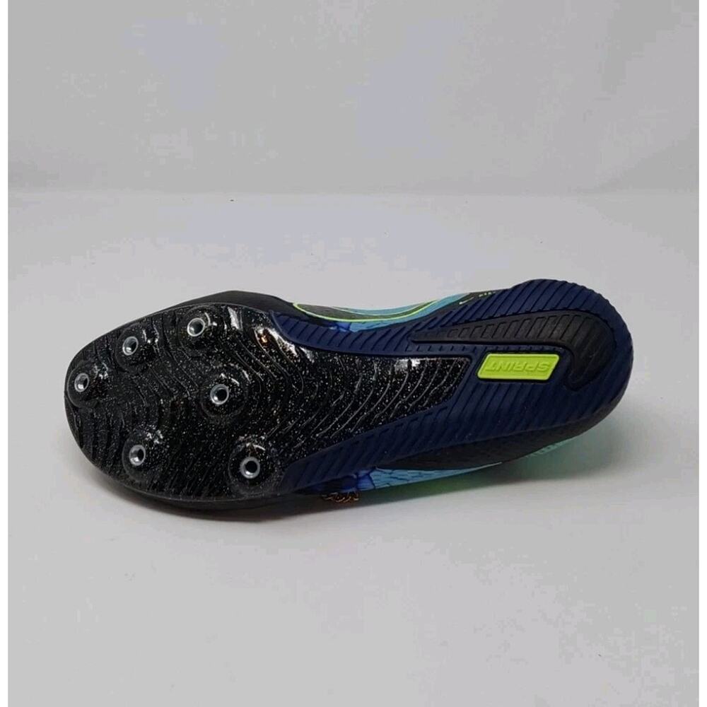 Nike Zoom Rival Sprint Track Spikes Black Green Blue Sz 7 Women/5.5 Men - Picture 10 of 16